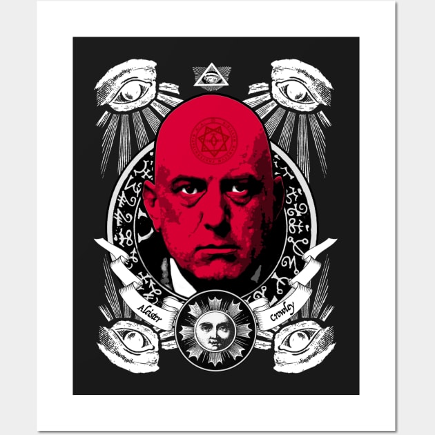 Aleister Crowley T-Shirts Wall Art by LosFutbolko